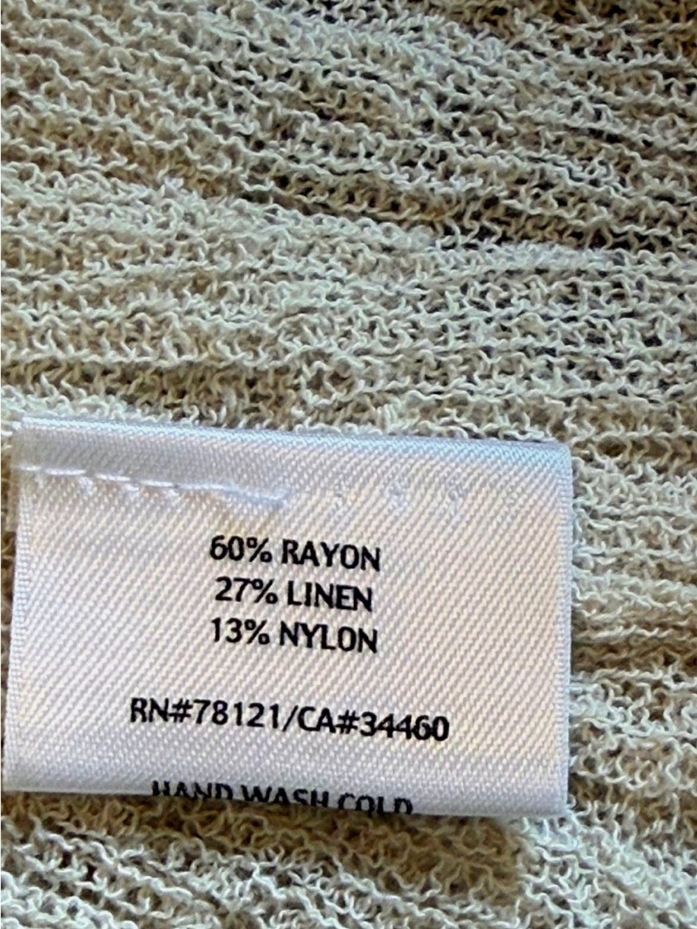 Eileen Fisher Open Cardigan Linen Rayon Textured Knit Oatmeal Small - Picture 8 of 10